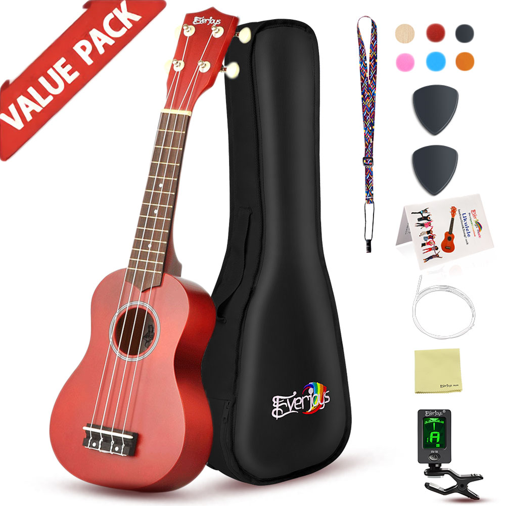 Сопрано Ukulele Beginner Pack-21 дюймов с Gig Bag песенник цифровой тюнер