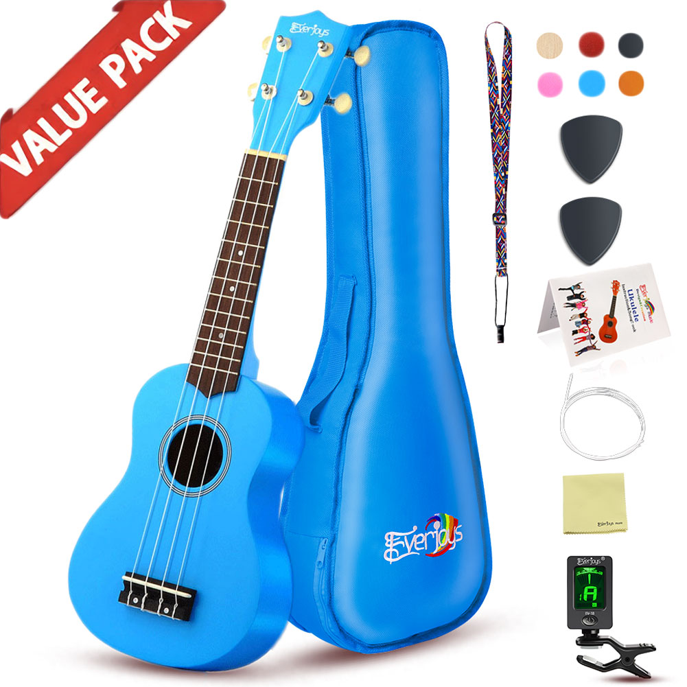 Сопрано Ukulele Beginner Pack-21 дюймов с Gig Bag песенник цифровой тюнер