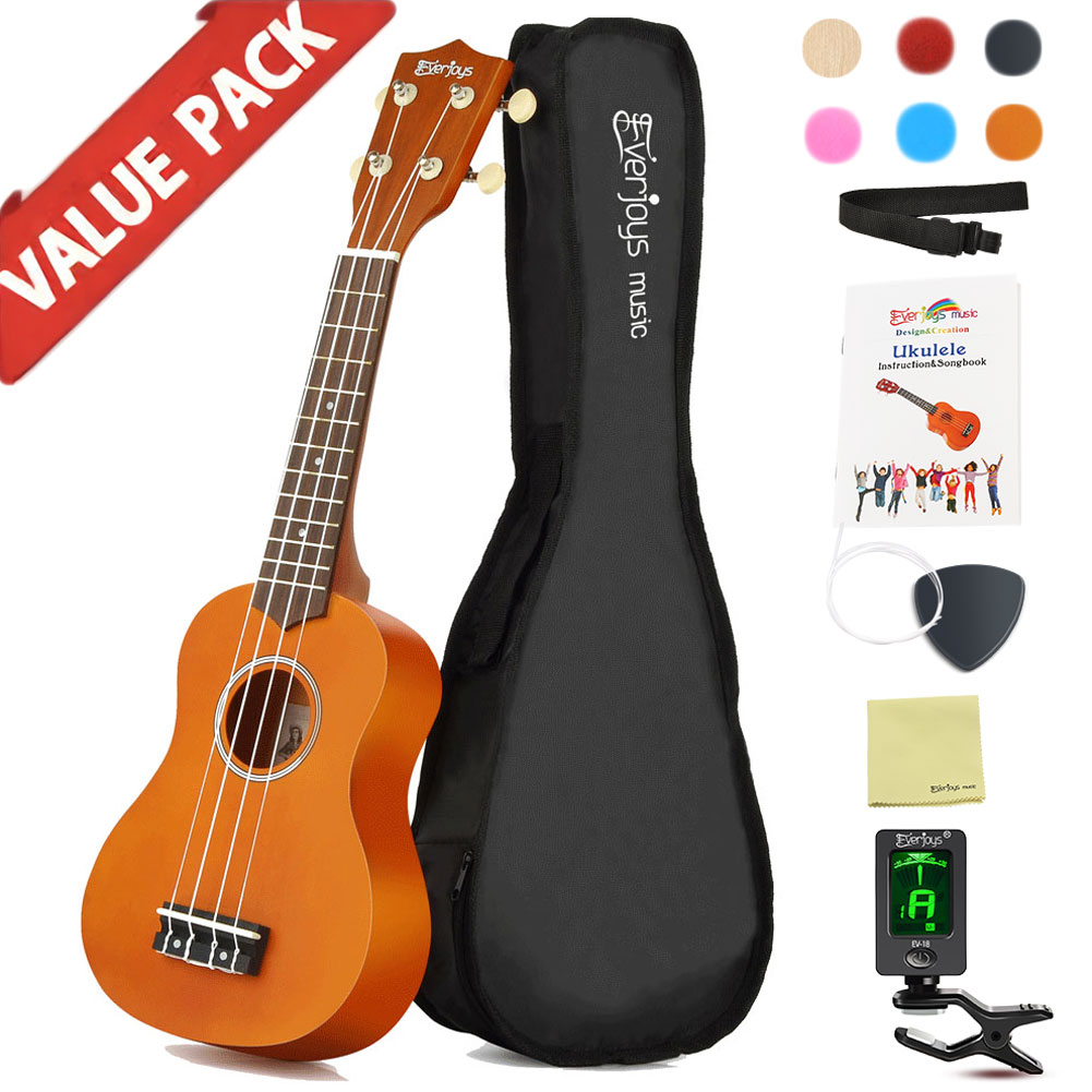 Сопрано Ukulele Beginner Pack-21 дюймов с Gig Bag песенник цифровой тюнер