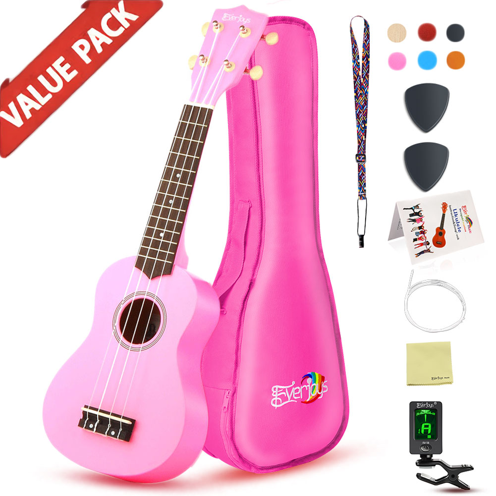 Сопрано Ukulele Beginner Pack-21 дюймов с Gig Bag песенник цифровой тюнер